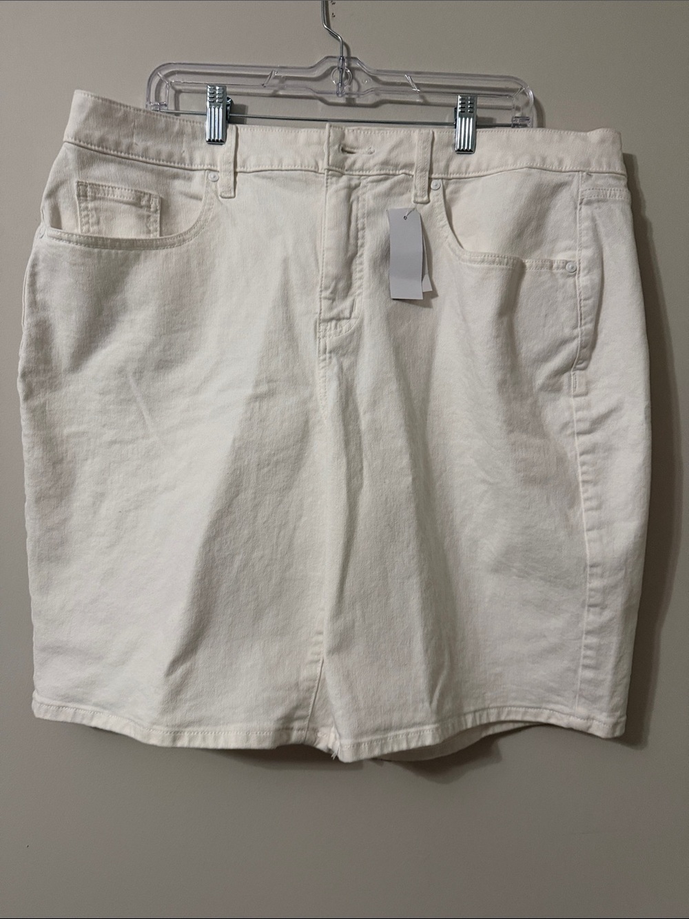 Lane Bryant Cream Denim Shorts